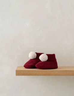Pom Pom Booties (0-12 Mths)
