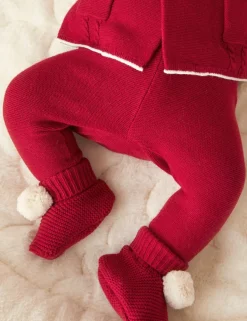 Pom Pom Booties (0-12 Mths)