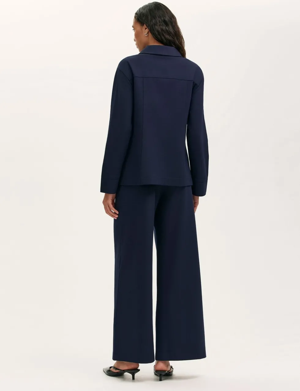 Ponte Jersey Collared Jacket
