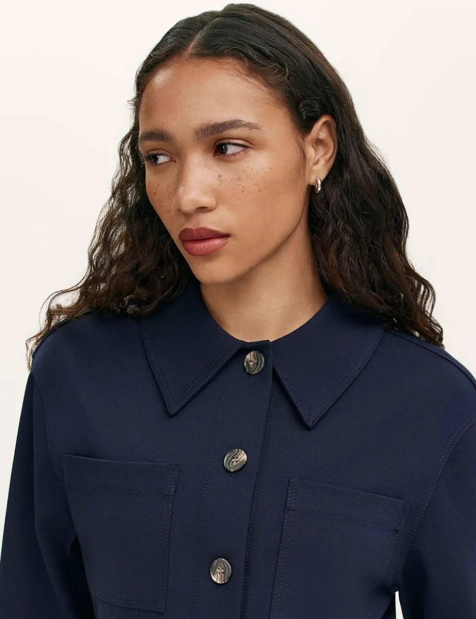 Ponte Jersey Collared Jacket