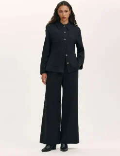 Ponte Jersey Collared Jacket