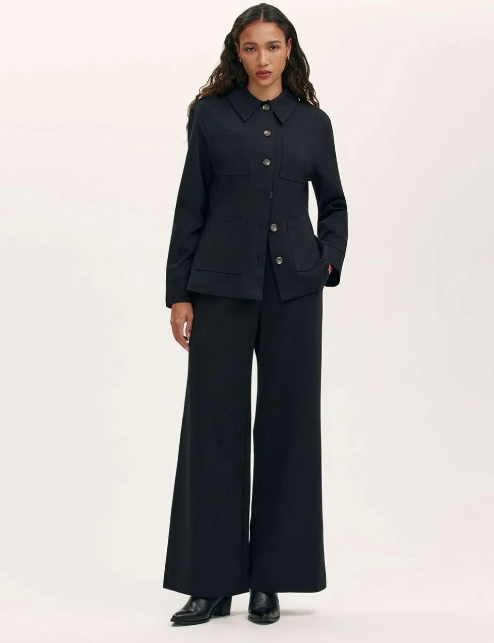 Ponte Jersey Collared Jacket