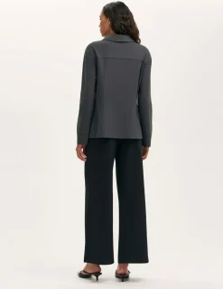 Ponte Jersey Collared Jacket