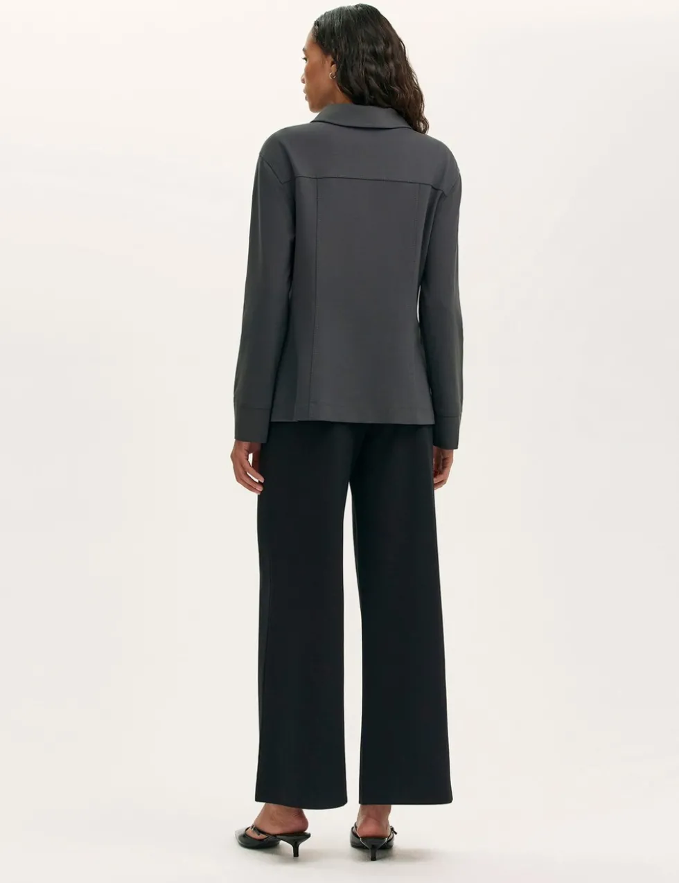 Ponte Jersey Collared Jacket