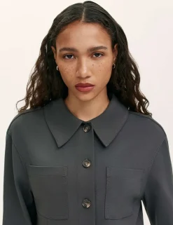 Ponte Jersey Collared Jacket
