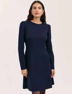 Ponte Jersey Knee Length Skater Dress