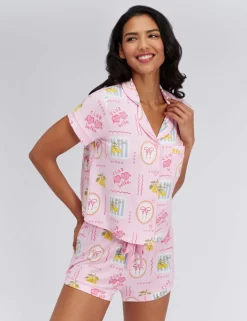 Postcard Modal Rich Printed Pyjamas in a Bag