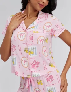 Postcard Modal Rich Printed Pyjamas in a Bag
