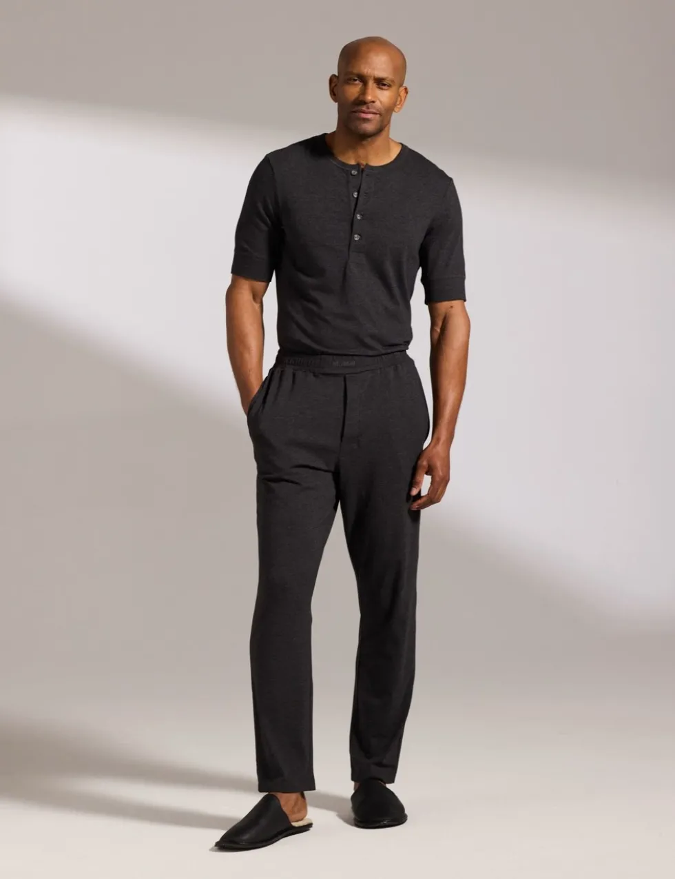 Premium Cotton Modal Henley Pyjama Tee