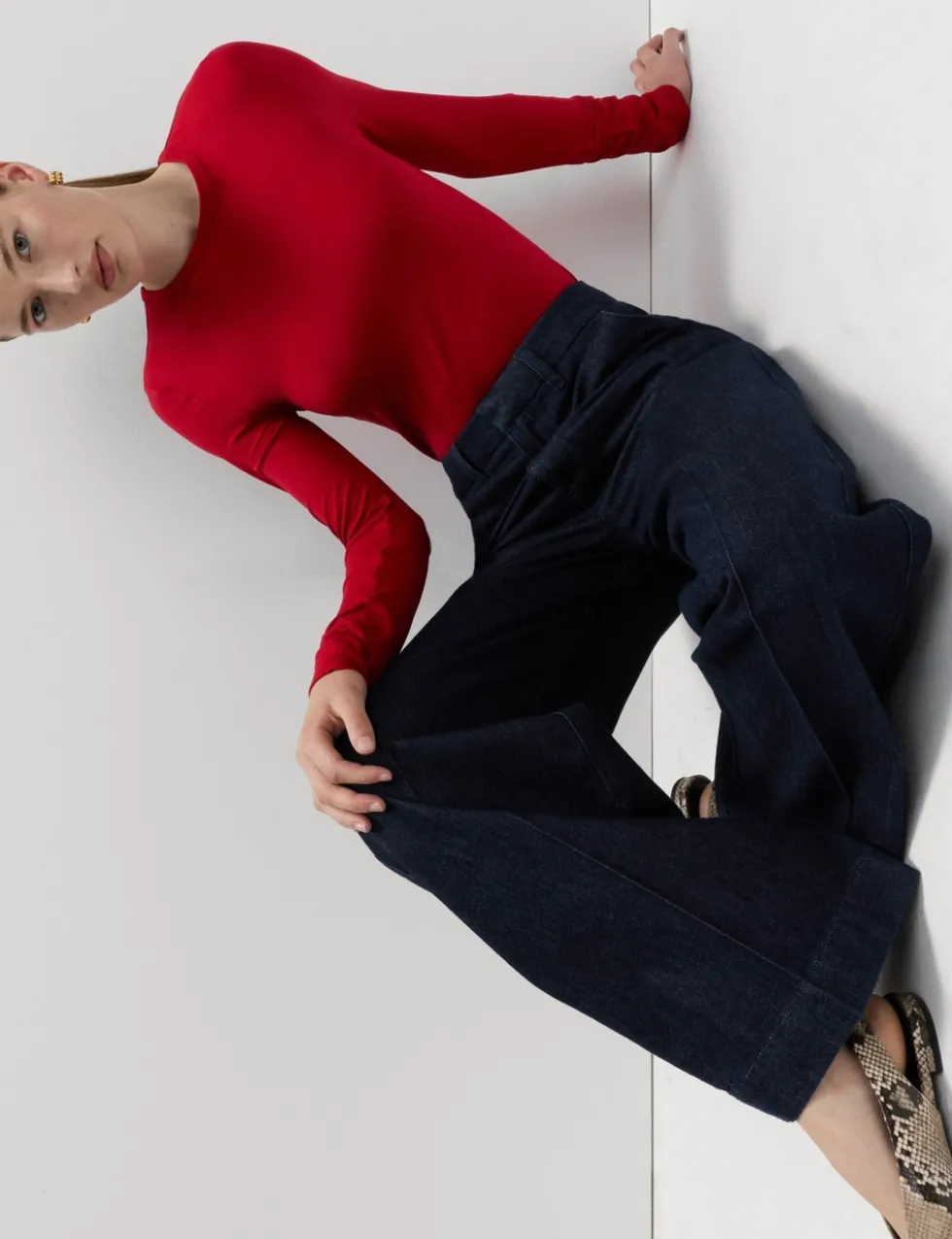 Premium High Rise Denim Trousers