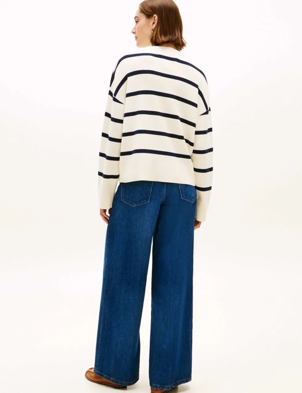 Premium Knit Striped Crew Neck Jumper