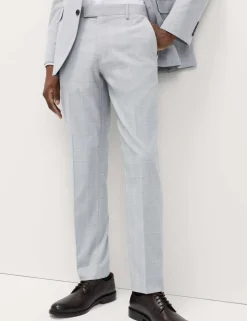 Prince of Wales Check Stretch Suit Trousers