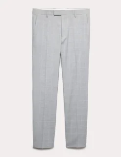 Prince of Wales Check Stretch Suit Trousers