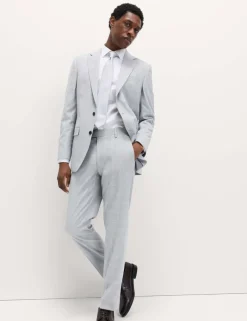 Prince of Wales Check Stretch Suit Trousers