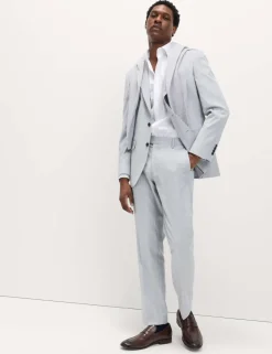 Prince of Wales Check Stretch Suit Trousers
