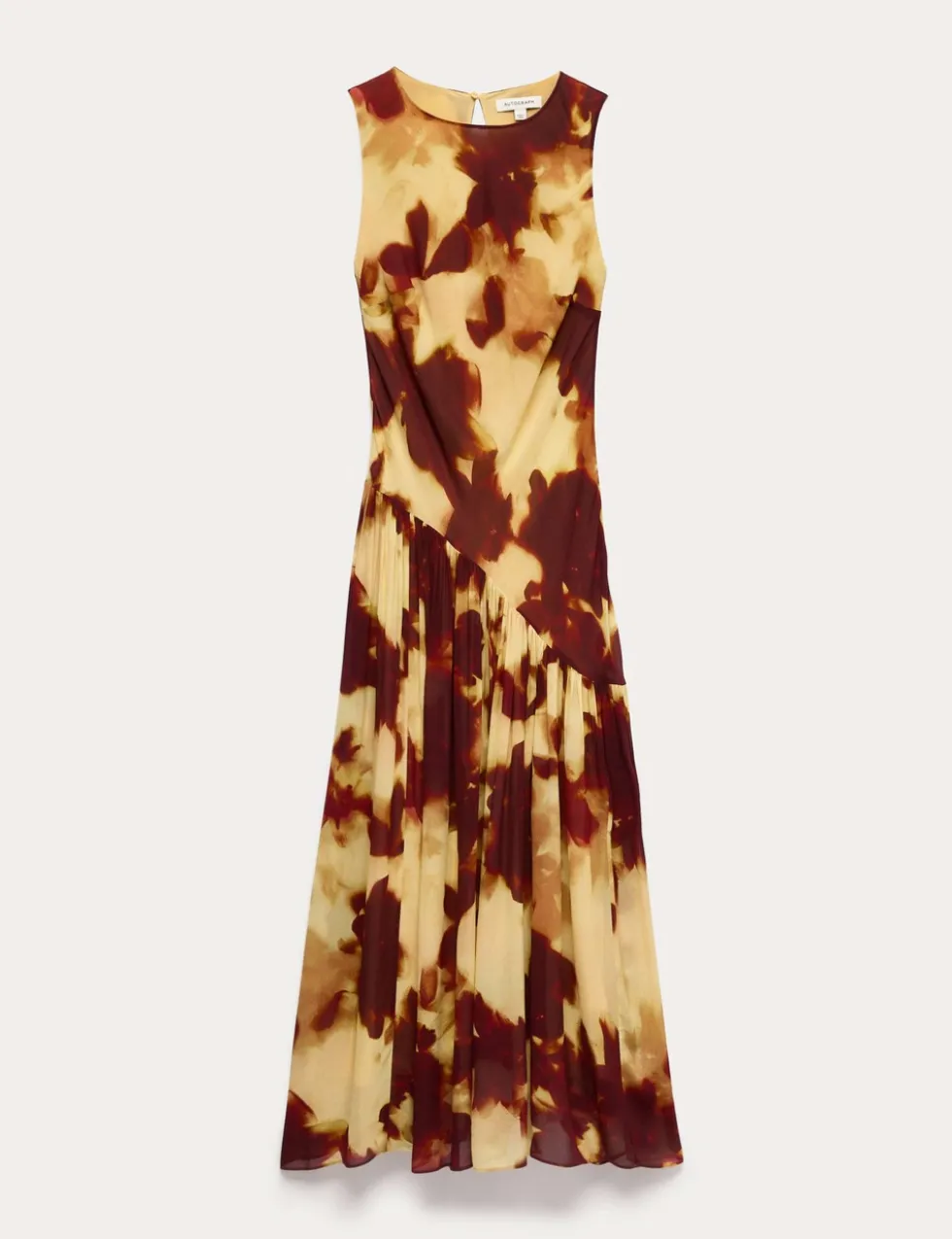 Printed Asymmetric Midaxi Dress