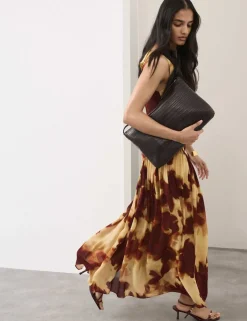 Printed Asymmetric Midaxi Dress