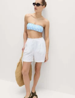 Printed Bandeau Bikini Top