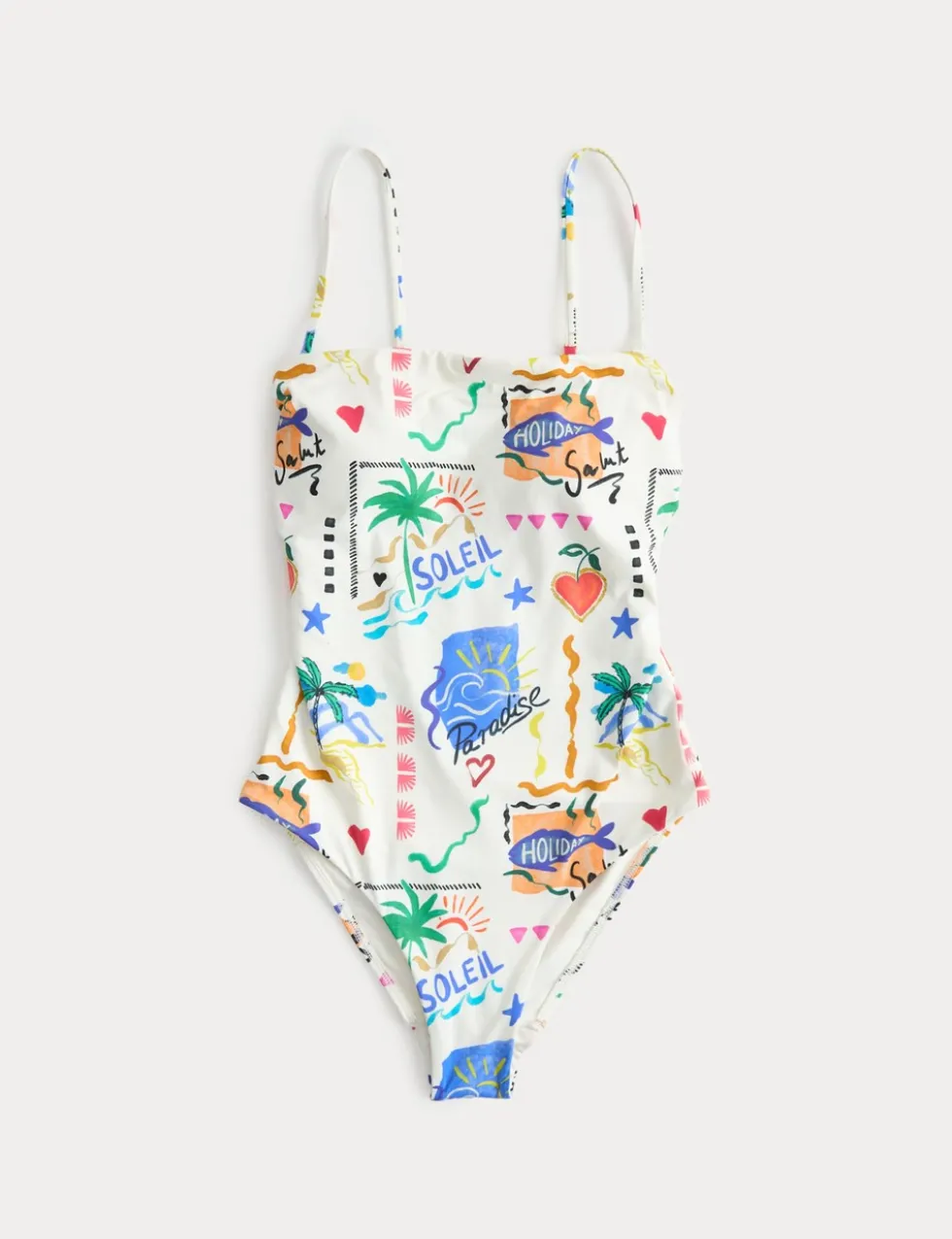 Printed Bandeau Swimsuit