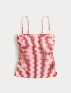 Printed Bandeau Tankini Top