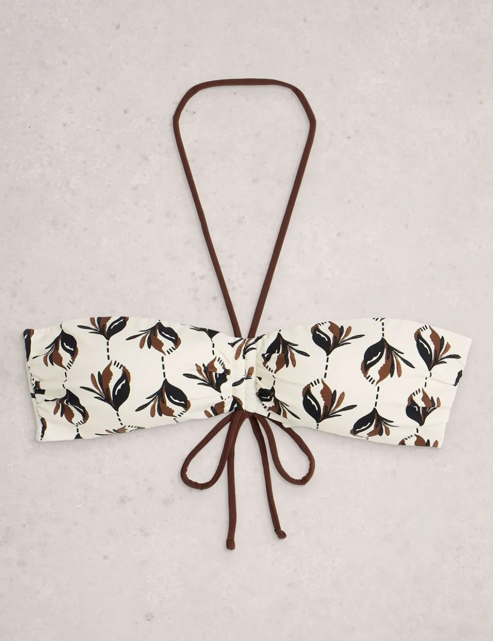 Printed Halterneck Bikini Top