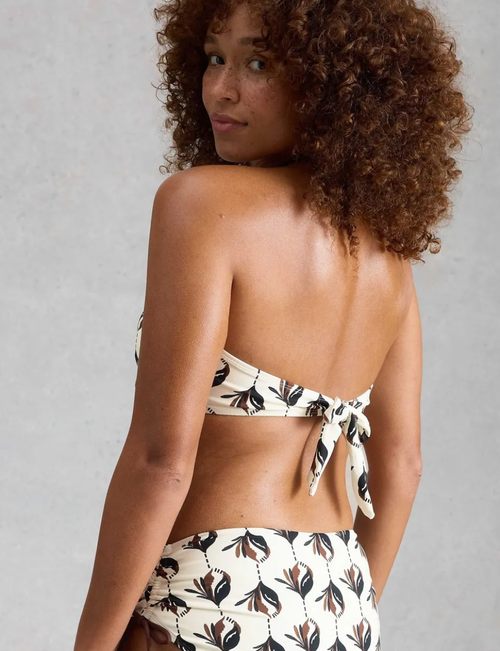 Printed Halterneck Bikini Top