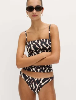 Printed High Leg Bikini Bottoms