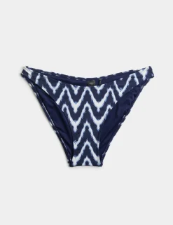 Printed High Leg Bikini Bottoms