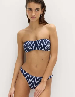 Printed High Leg Bikini Bottoms