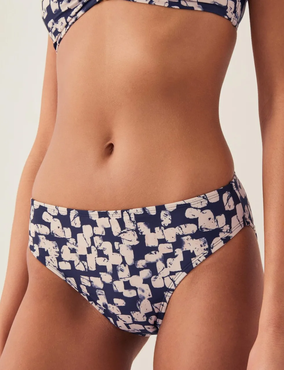 Printed High Leg Bikini Bottoms