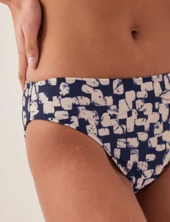 Printed High Leg Bikini Bottoms