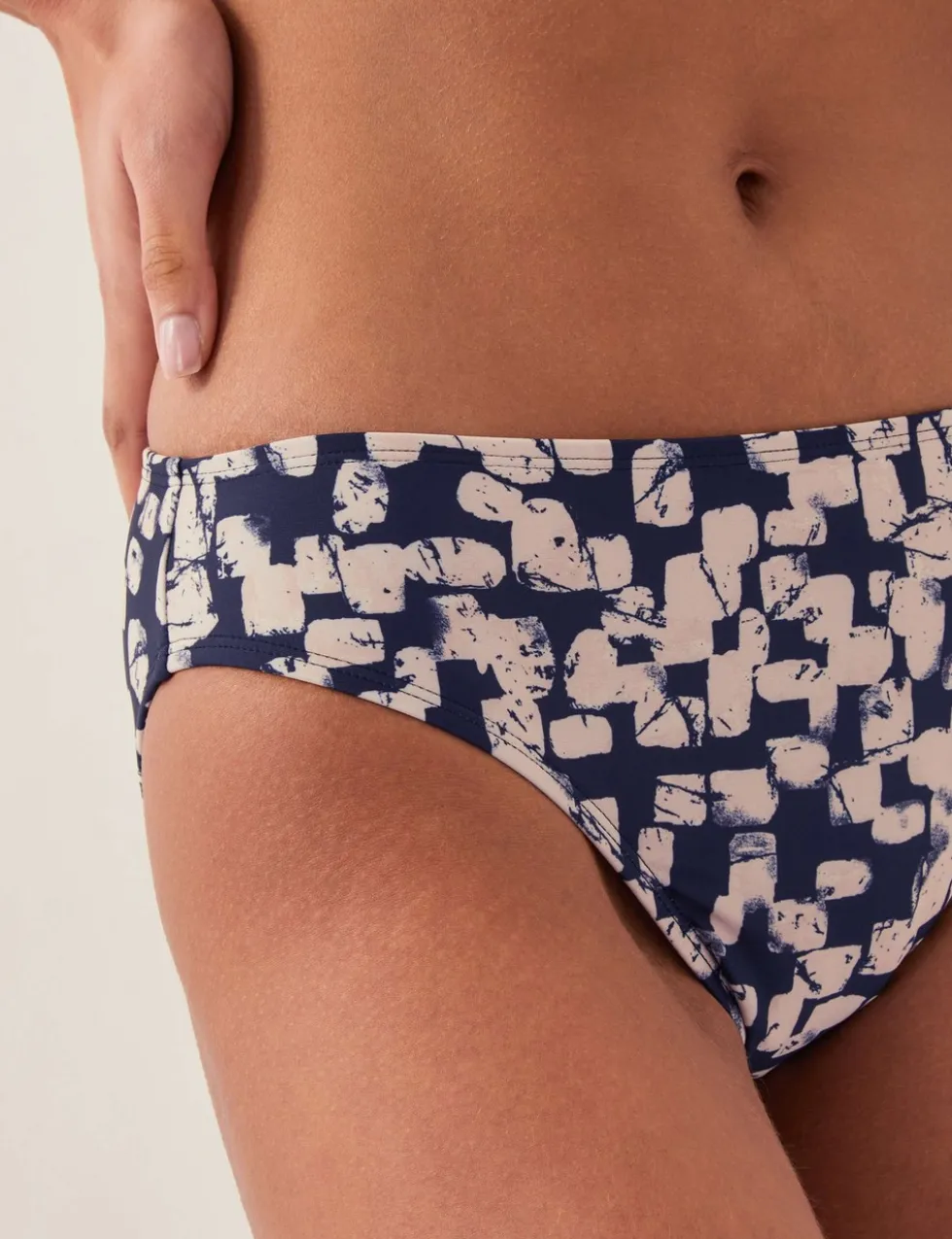Printed High Leg Bikini Bottoms