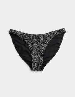 Printed High Leg Bikini Bottoms