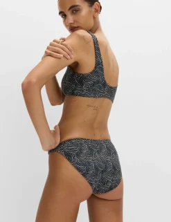 Printed High Leg Bikini Bottoms