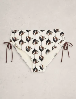 Printed High Waisted Bikini Bottoms