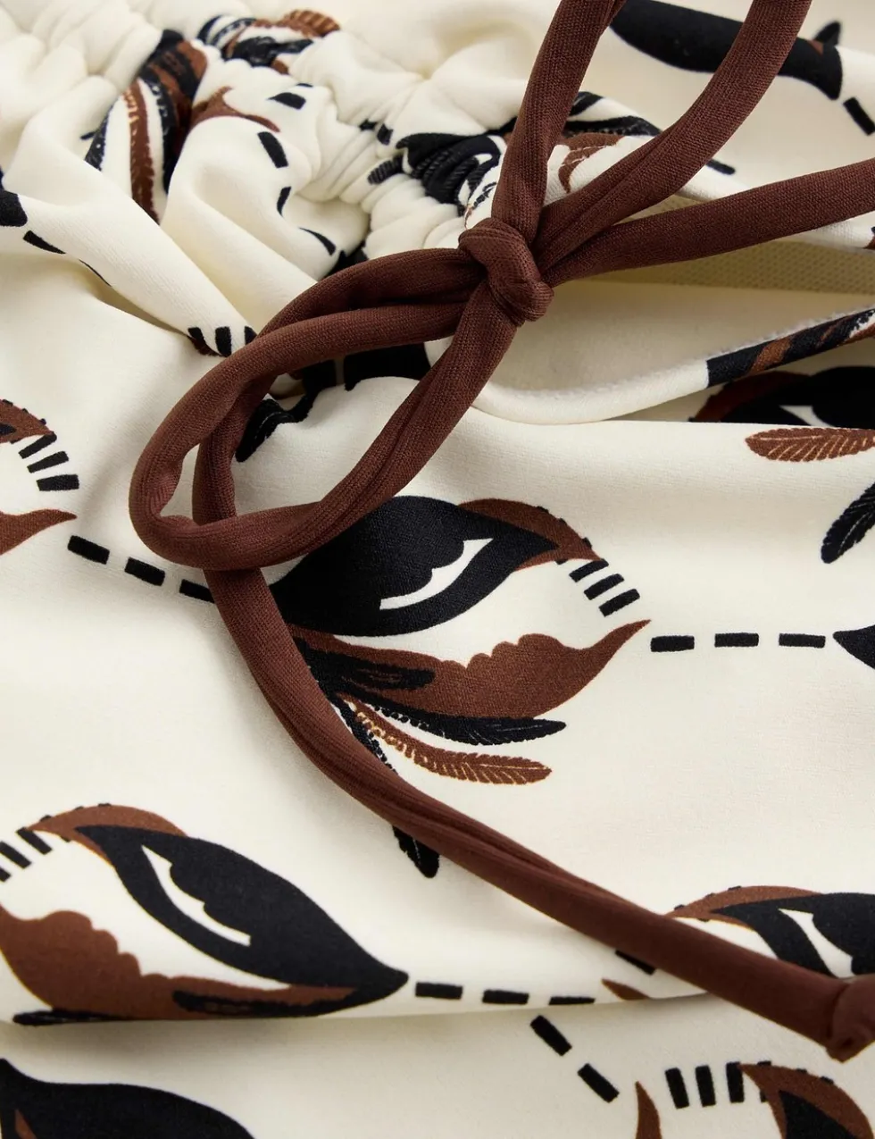 Printed High Waisted Bikini Bottoms
