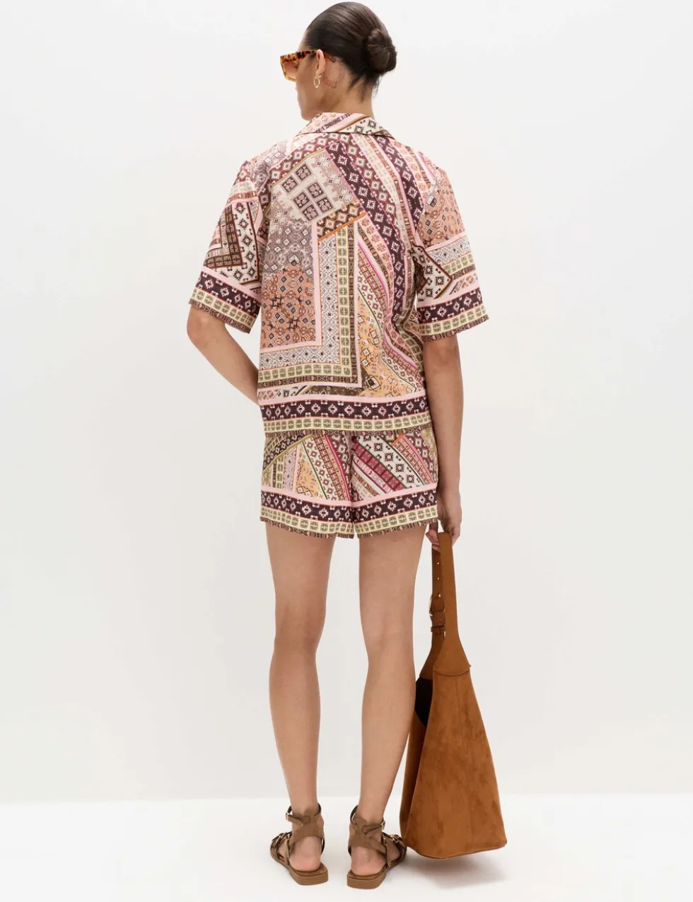 Printed High Waisted Shorts