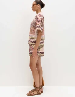 Printed High Waisted Shorts