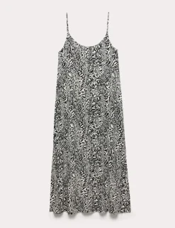 Printed Jersey Midaxi Beach Dress