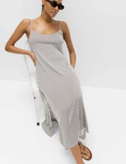Printed Jersey Midaxi Beach Dress