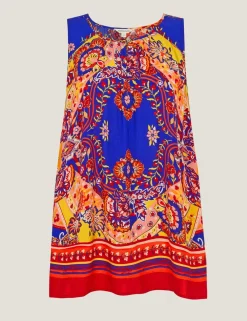 Printed Keyhole Vest Top