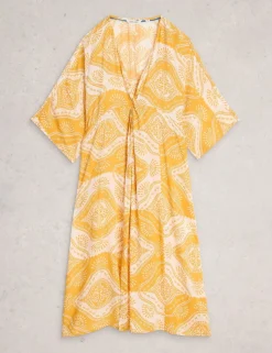 Printed Kimono Beach Dress