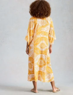 Printed Kimono Beach Dress