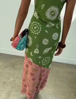 Printed Maxi Column Dress