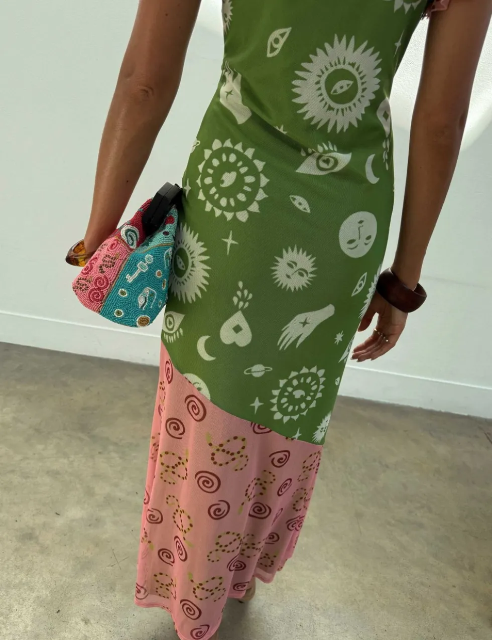 Printed Maxi Column Dress