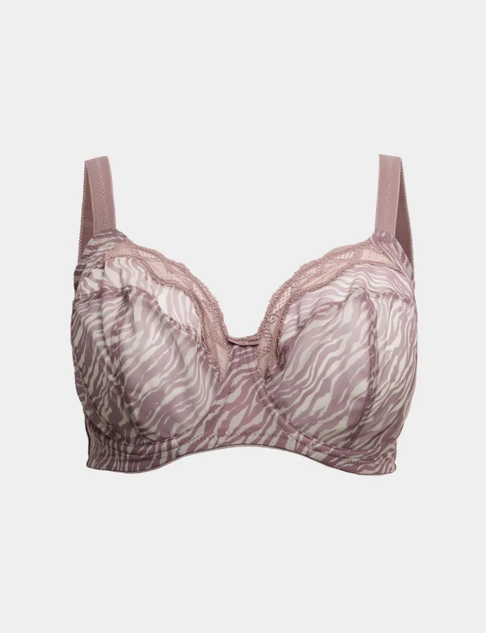 Printed Mesh Wired Extra Support Bra (F+)