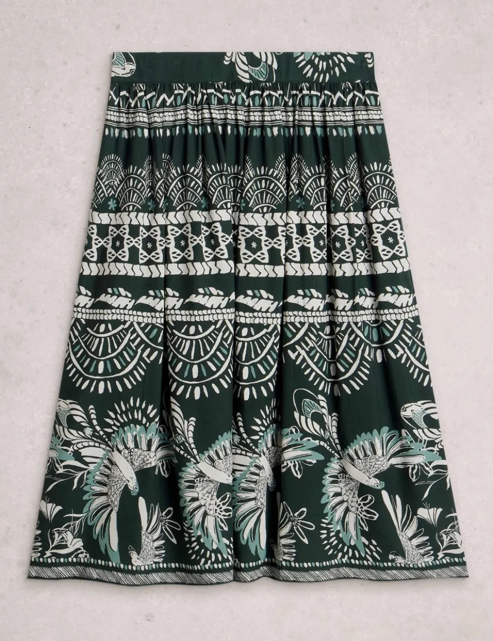 Printed Midi A-Line Skirt