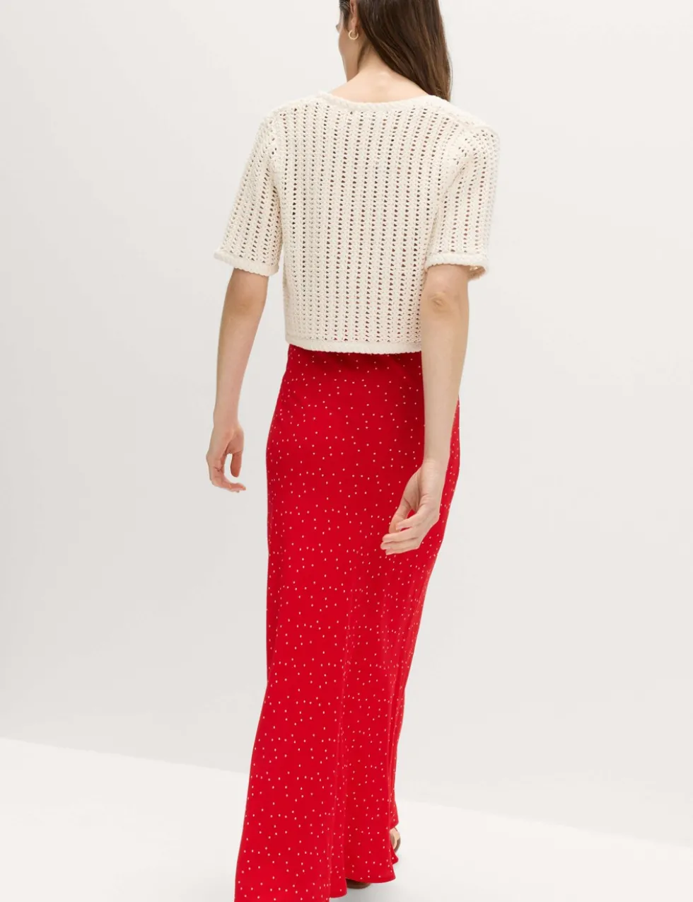 Printed Midi Slip Skirt
