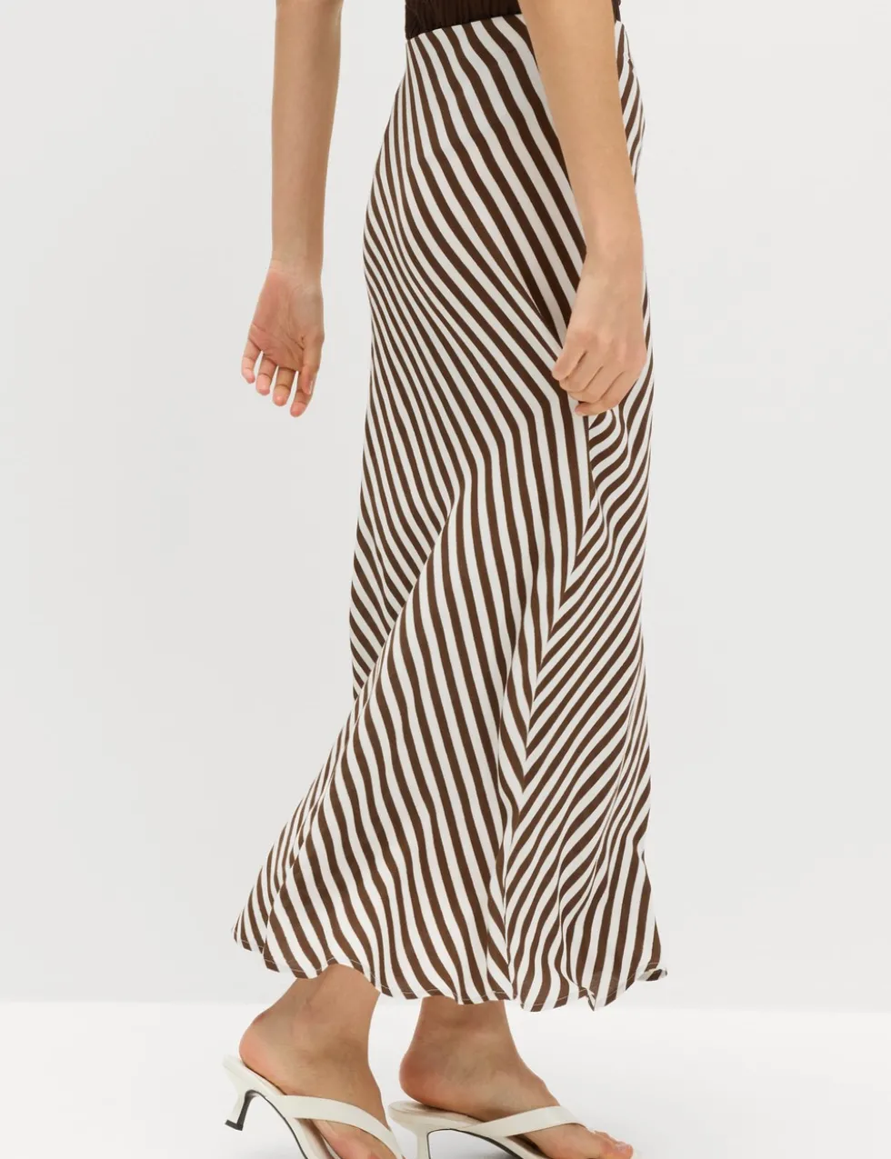 Printed Midi Slip Skirt
