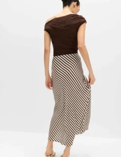 Printed Midi Slip Skirt